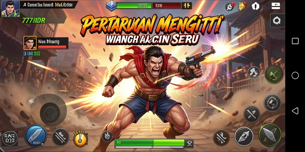 Screenshot utama 777IDR menampilkan aksi pertarungan yang mendebarkan.