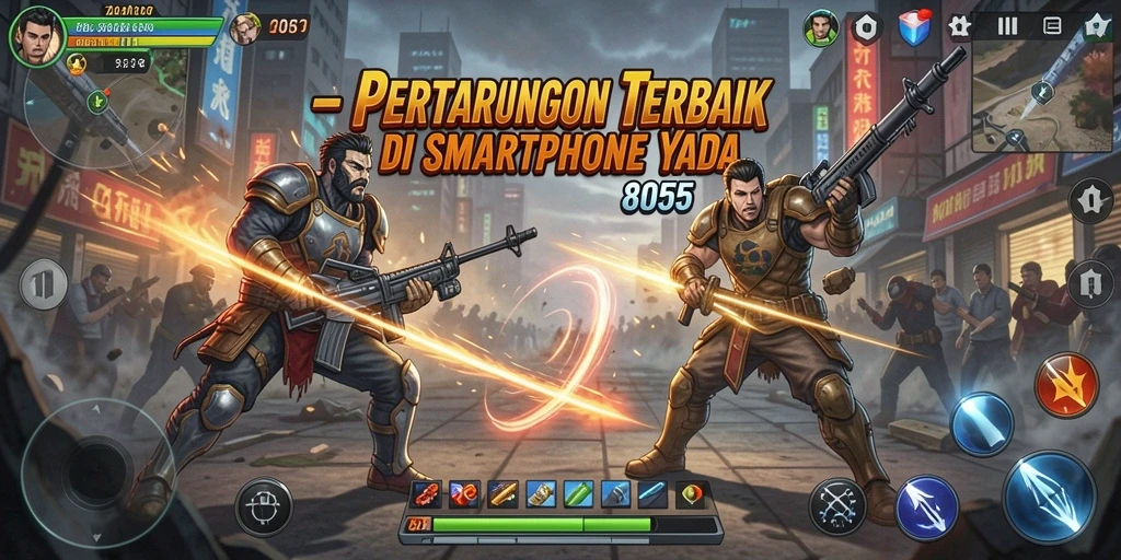 Tangkapan layar dari gameplay Fighting yang mendebarkan