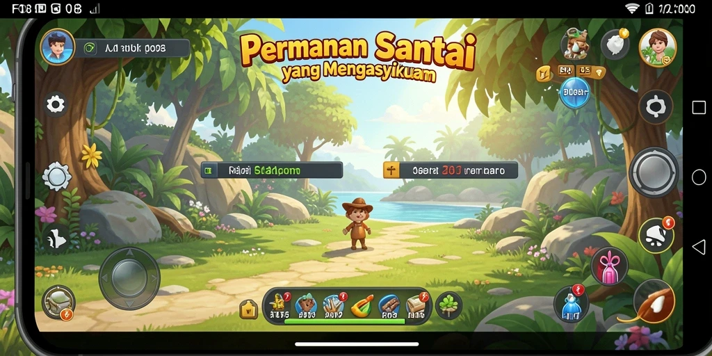 Tampilan gameplay F08 yang penuh warna dan menarik.