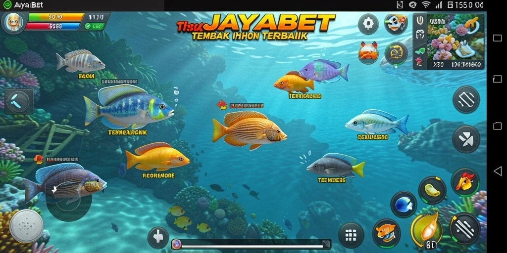 Tampilan gameplay JAYABET dengan aksi menembak ikan yang seru.