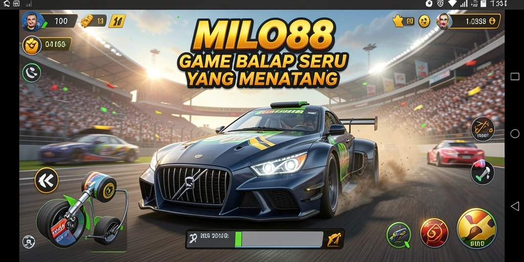 Gambaran aksi balap yang mendebarkan dalam MILO88