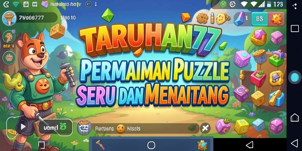 Screenshot TARUHAN77 menampilkan gameplay puzzle yang menantang.